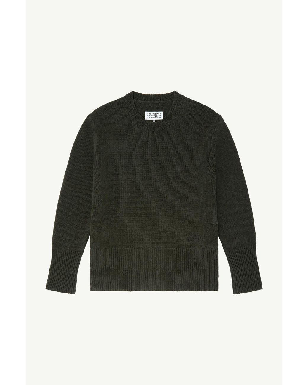 MM6 by Maison Margiela Green Wool Crew Neck Jumper for men