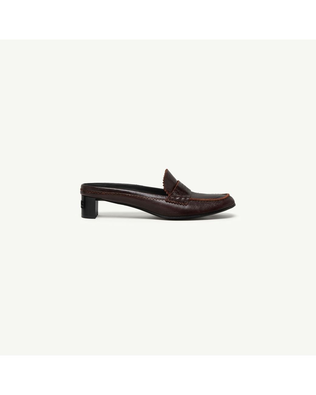 MM6 by Maison Margiela Black Swing Toe Leather Loafer