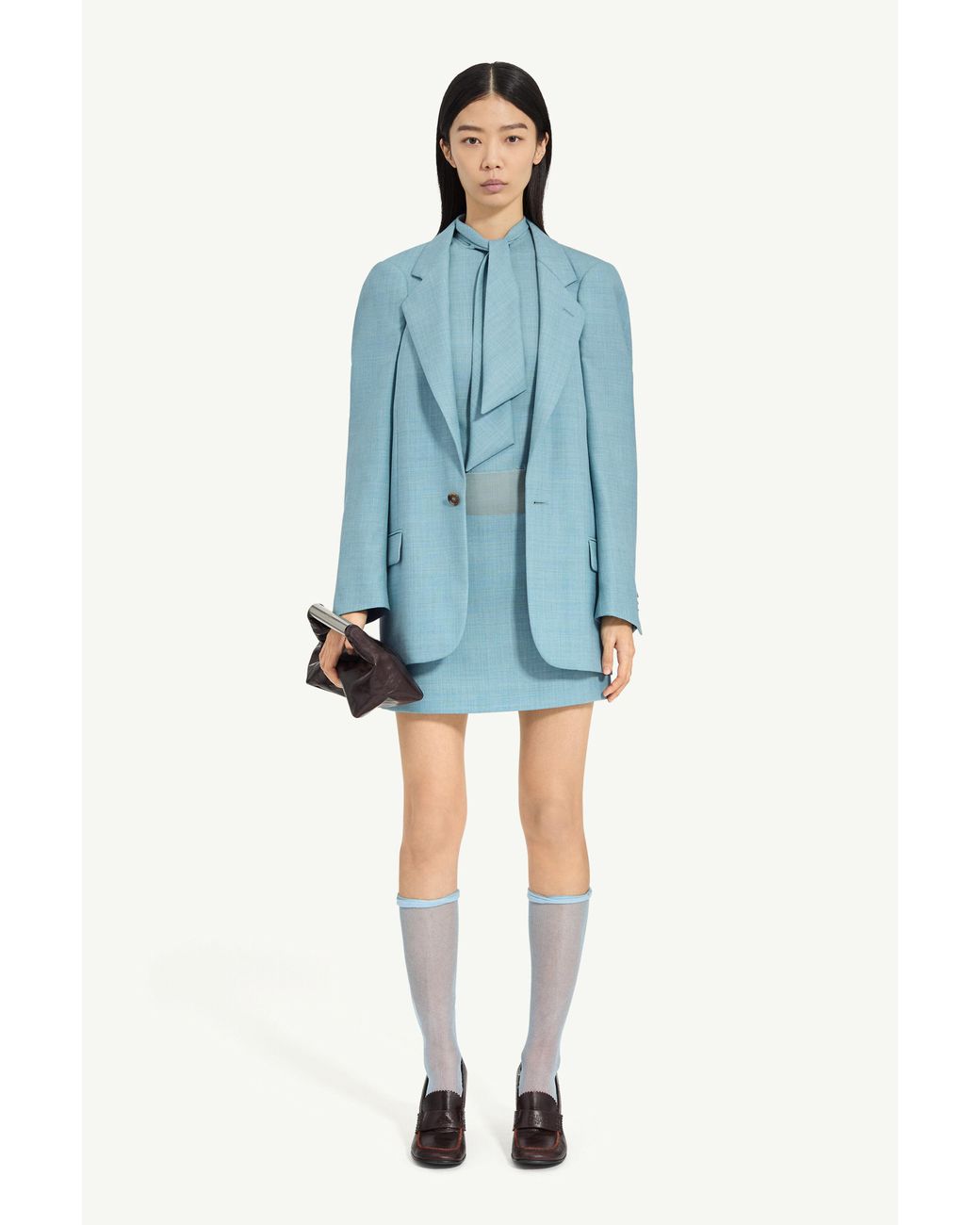 MM6 by Maison Margiela Blue Wool Tailored Jacket