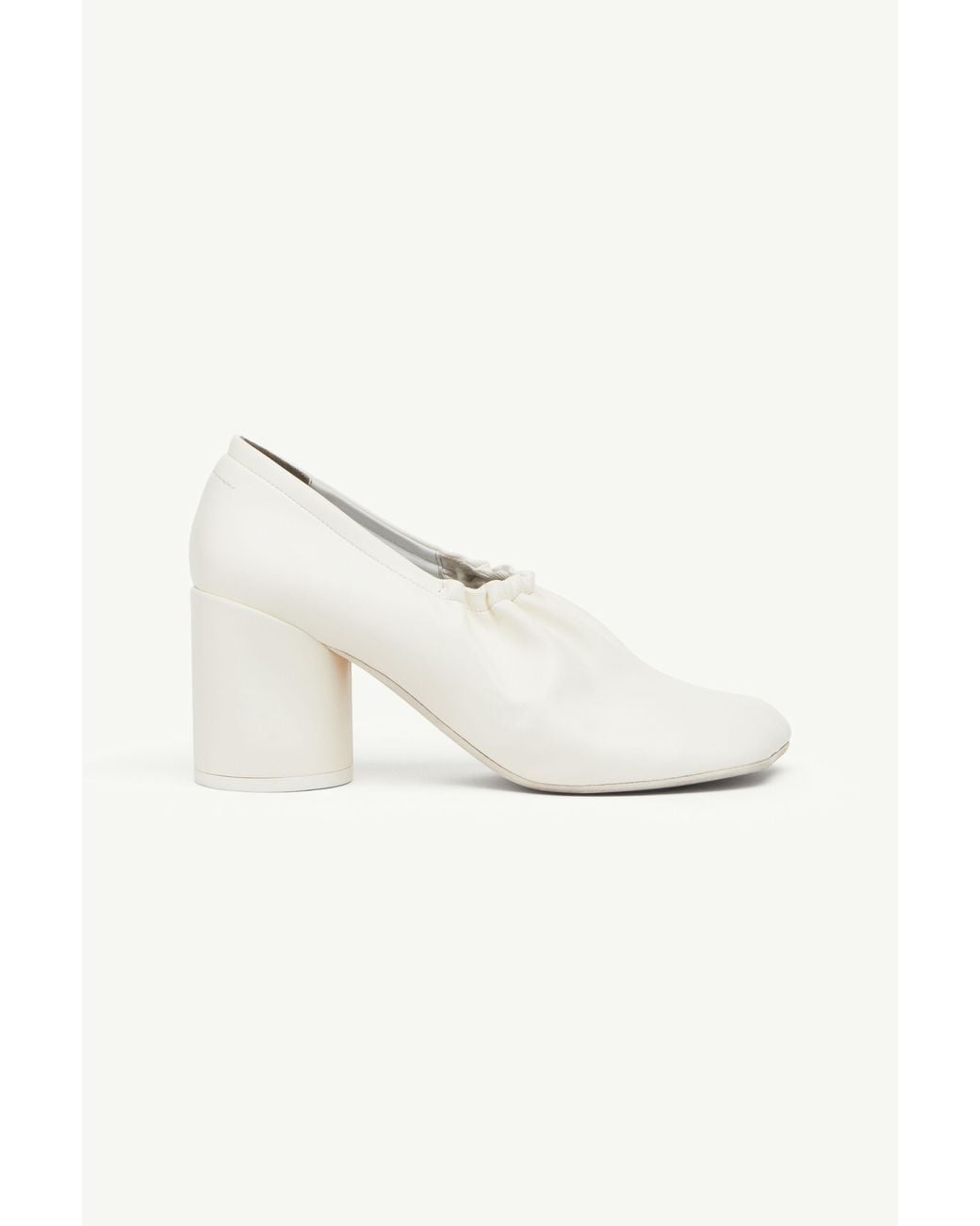 MM6 by Maison Margiela White Elasticated Anatomic Pumps