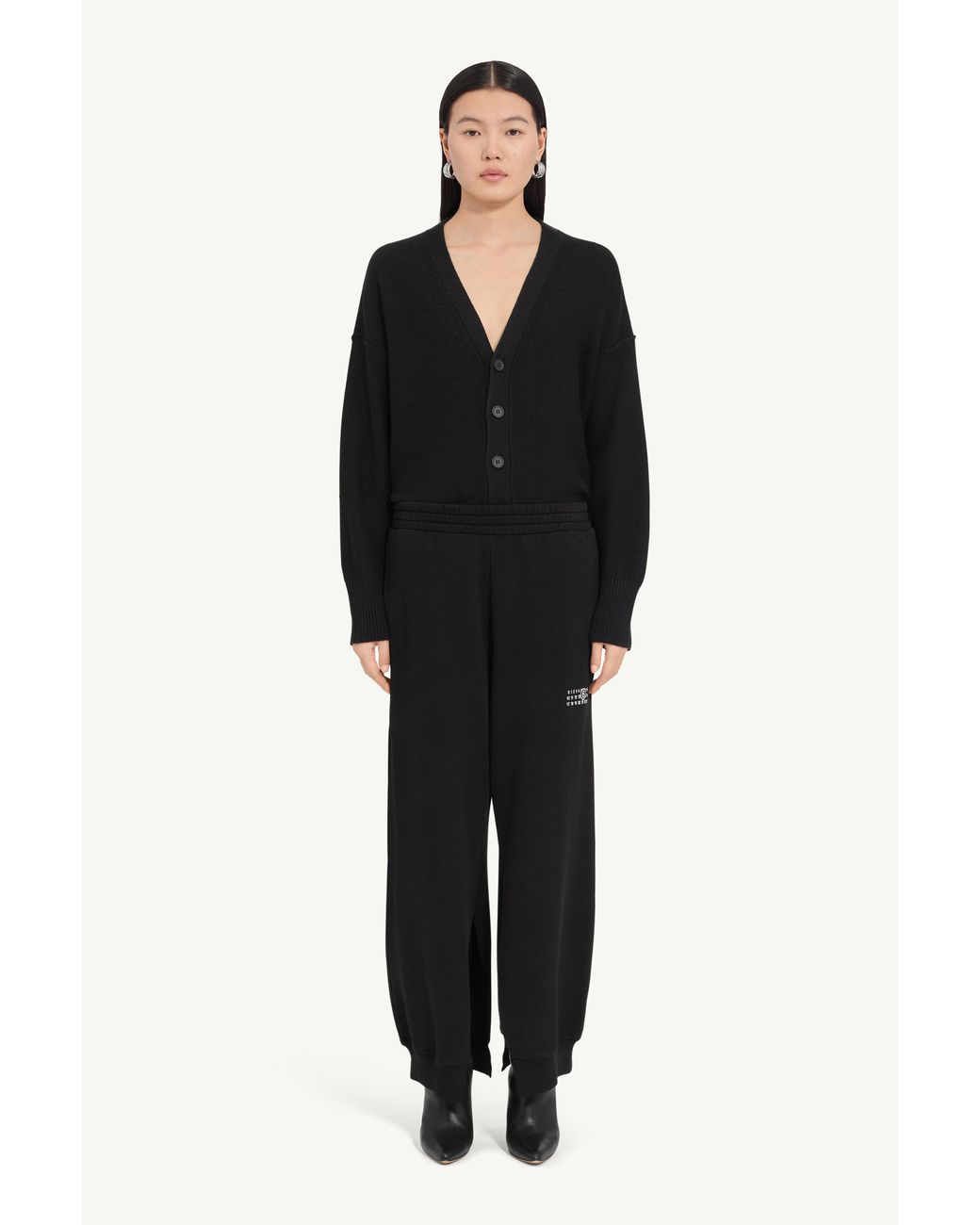 MM6 by Maison Margiela Black Cotton Sweatpants