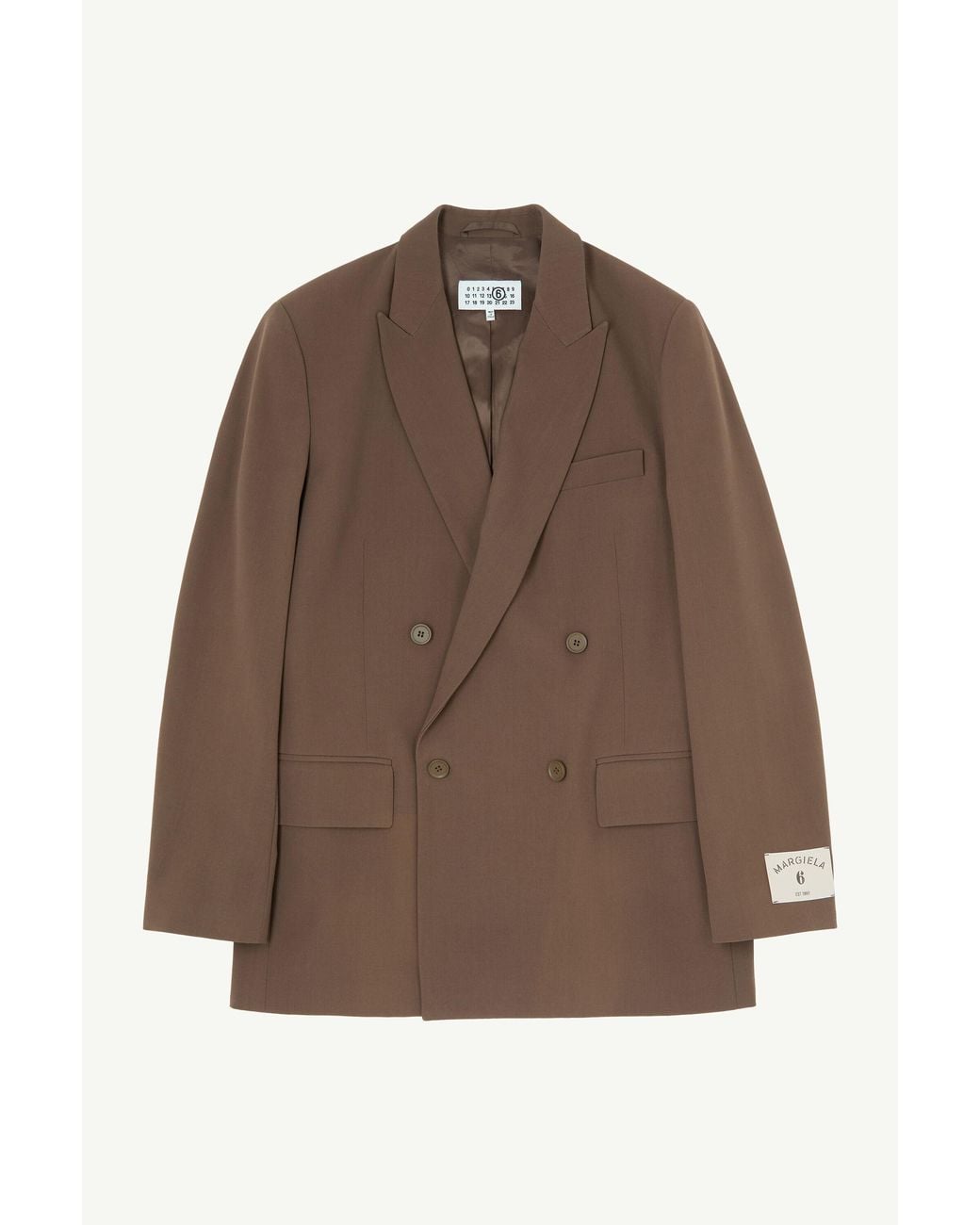 MM6 by Maison Margiela Brown Wool Blend Suit Jacket