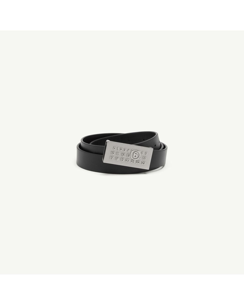 MM6 by Maison Margiela Black Numeric Plaque Belt