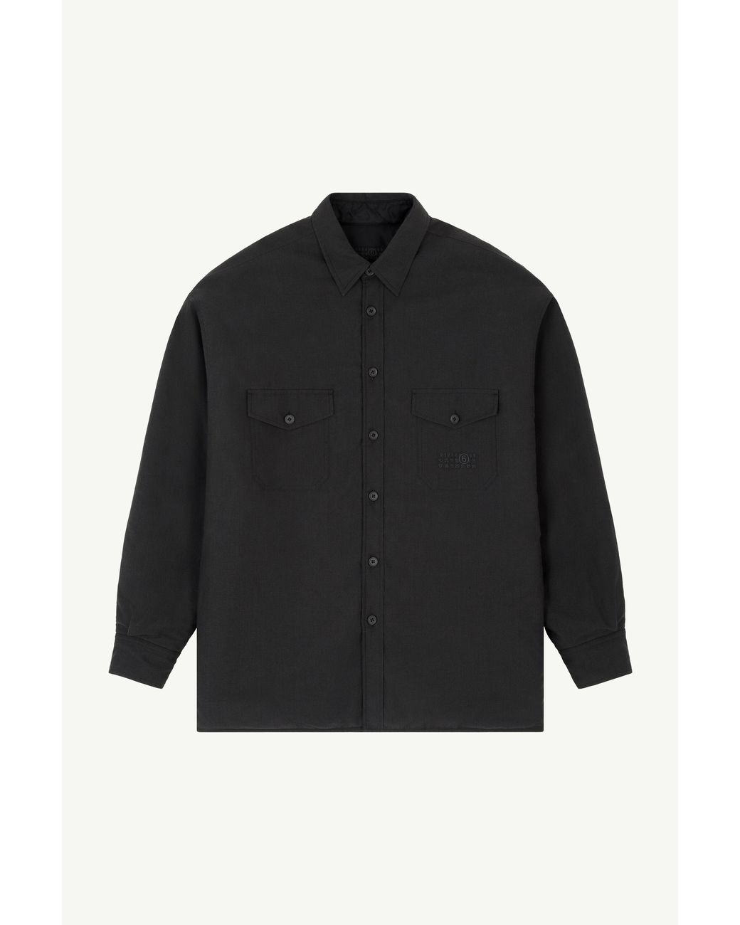 MM6 by Maison Margiela Black Reversible Wool Blend Shirt for men