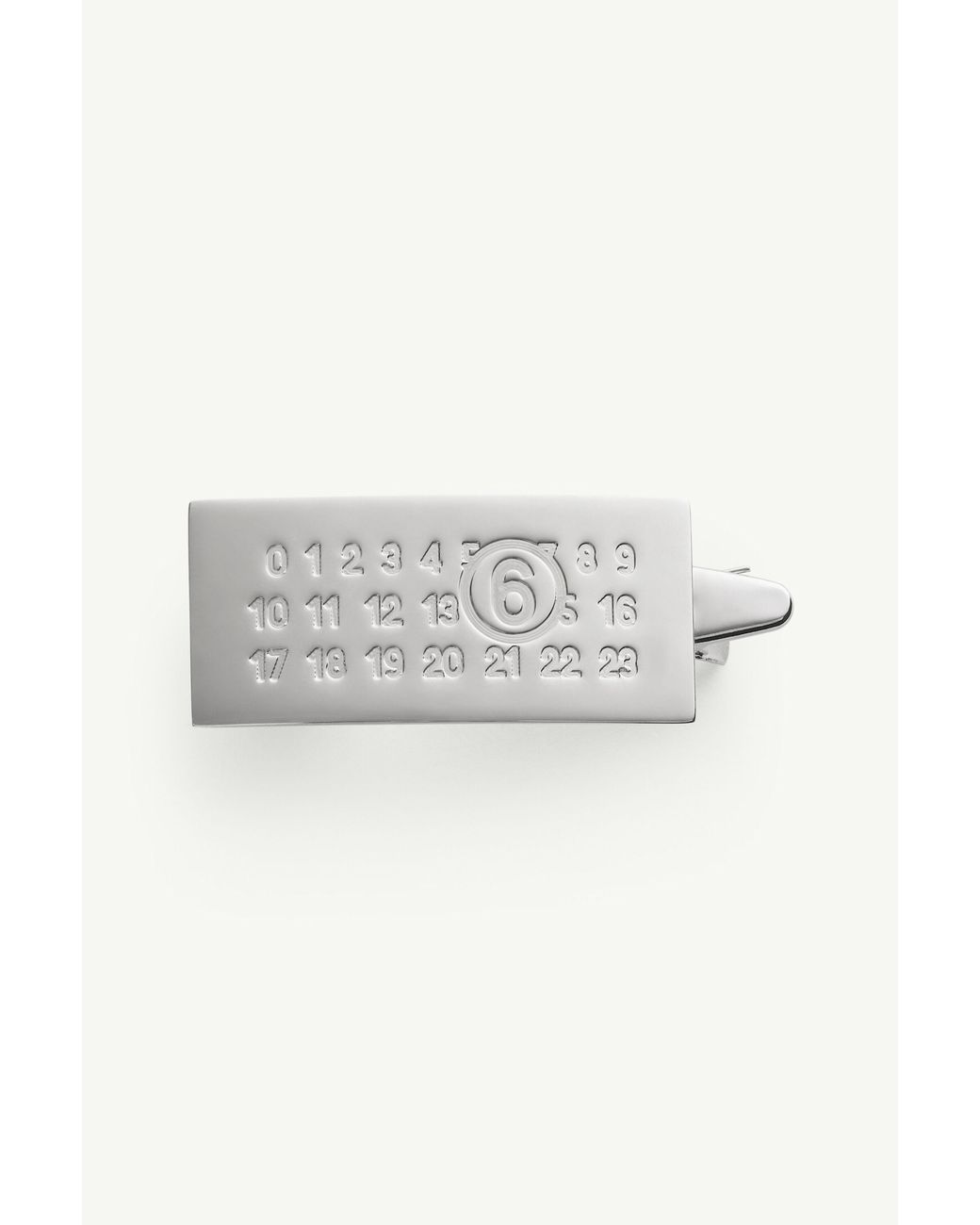 MM6 by Maison Margiela White Numeric Hair Clip
