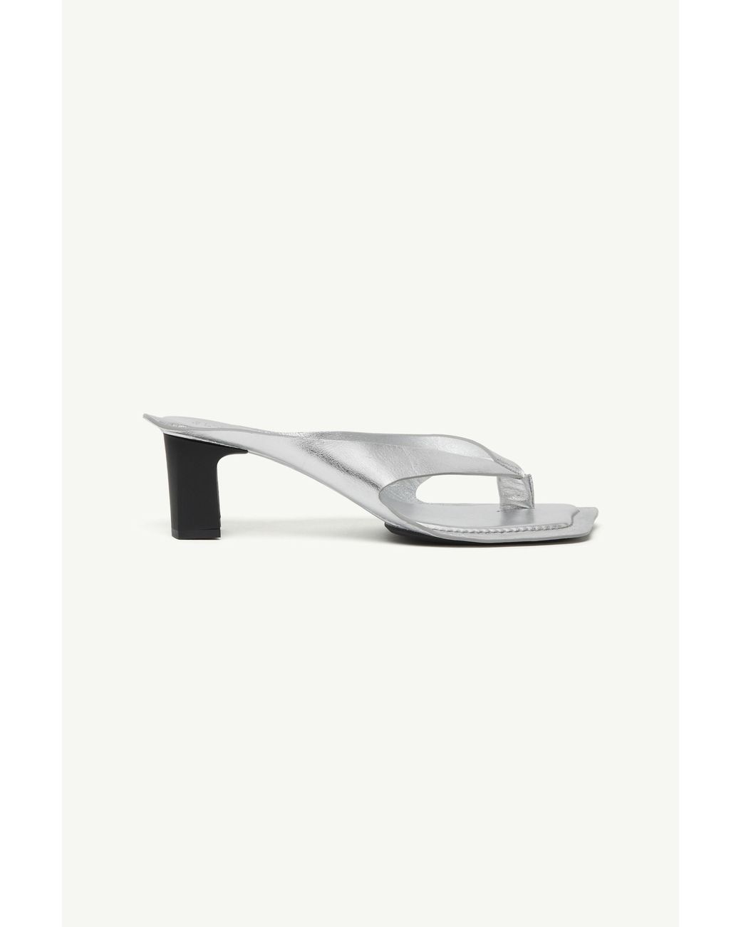 MM6 by Maison Margiela Metallic Anatomic Leather Flip Flop Mules