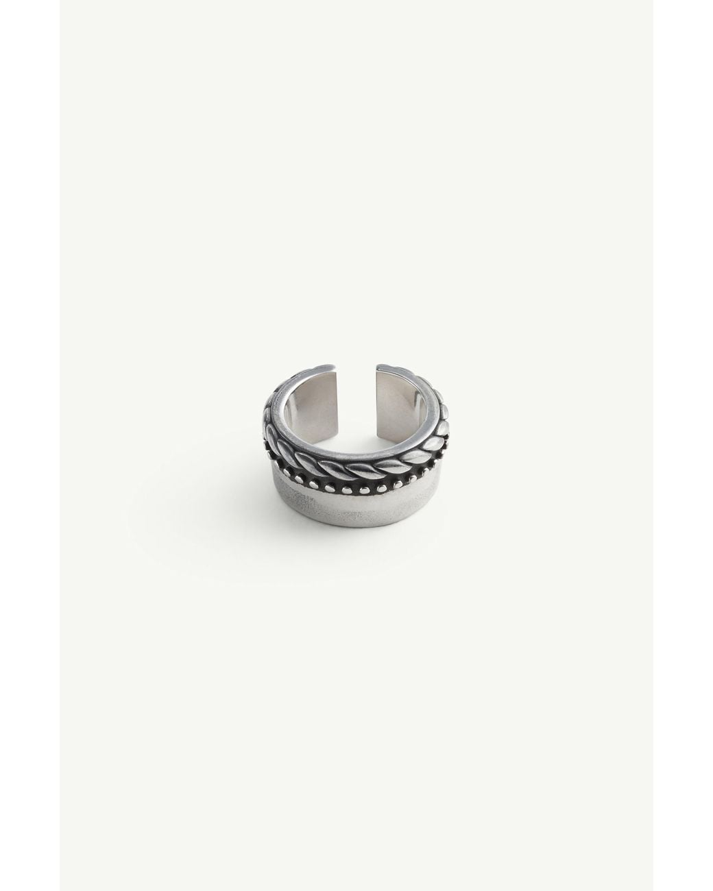 MM6 by Maison Margiela White Buckle Motif Earcuff for men