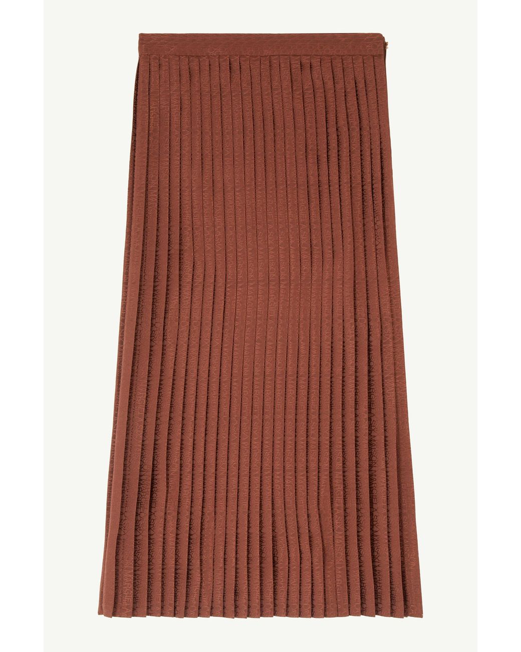 MM6 by Maison Margiela Brown Jacquard Midi Skirt