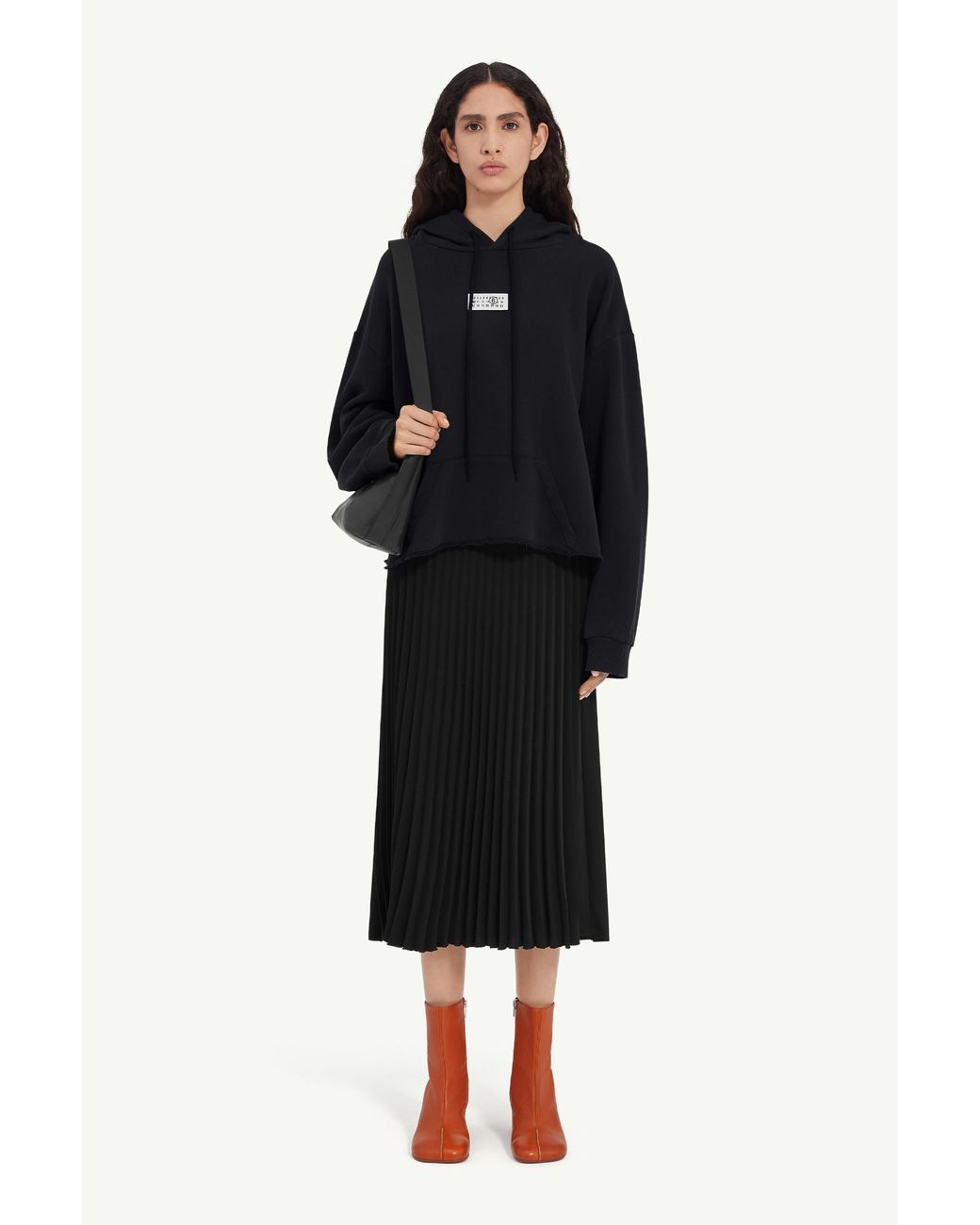 MM6 by Maison Margiela Blue Cotton Hooded Sweatshirt