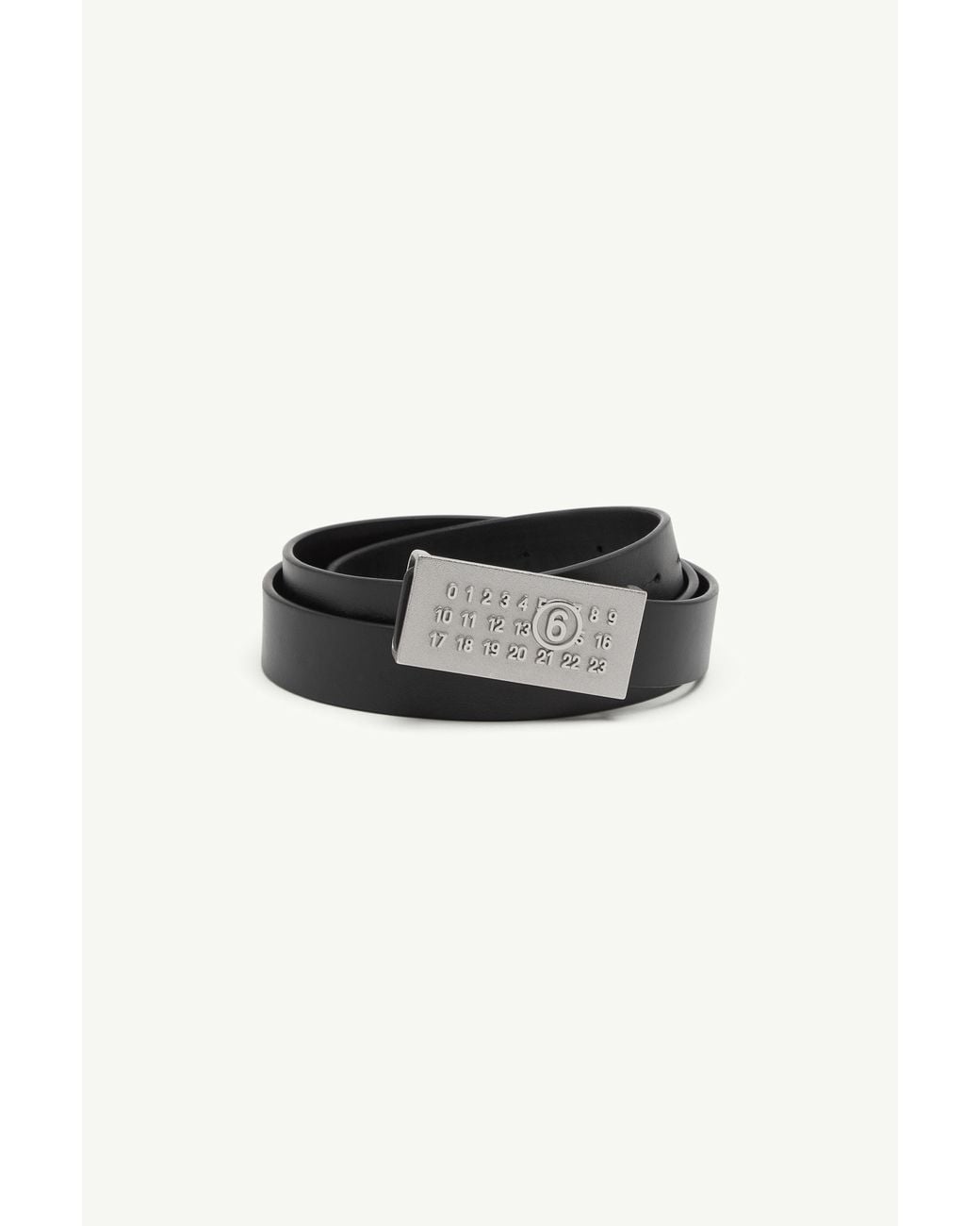 MM6 by Maison Margiela Black Numeric Plaque Belt