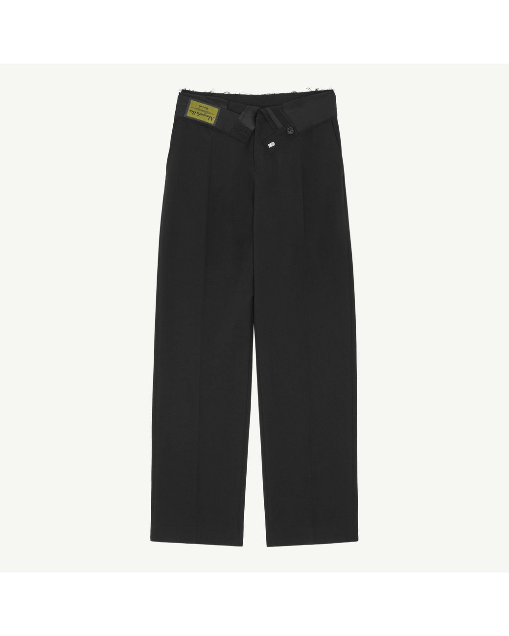 MM6 by Maison Margiela Black Reverse Waistband Trousers