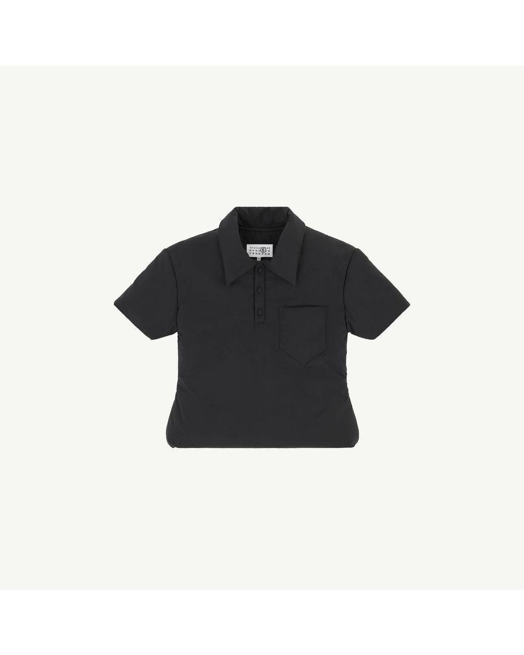 MM6 by Maison Margiela Black Padded Polo Top