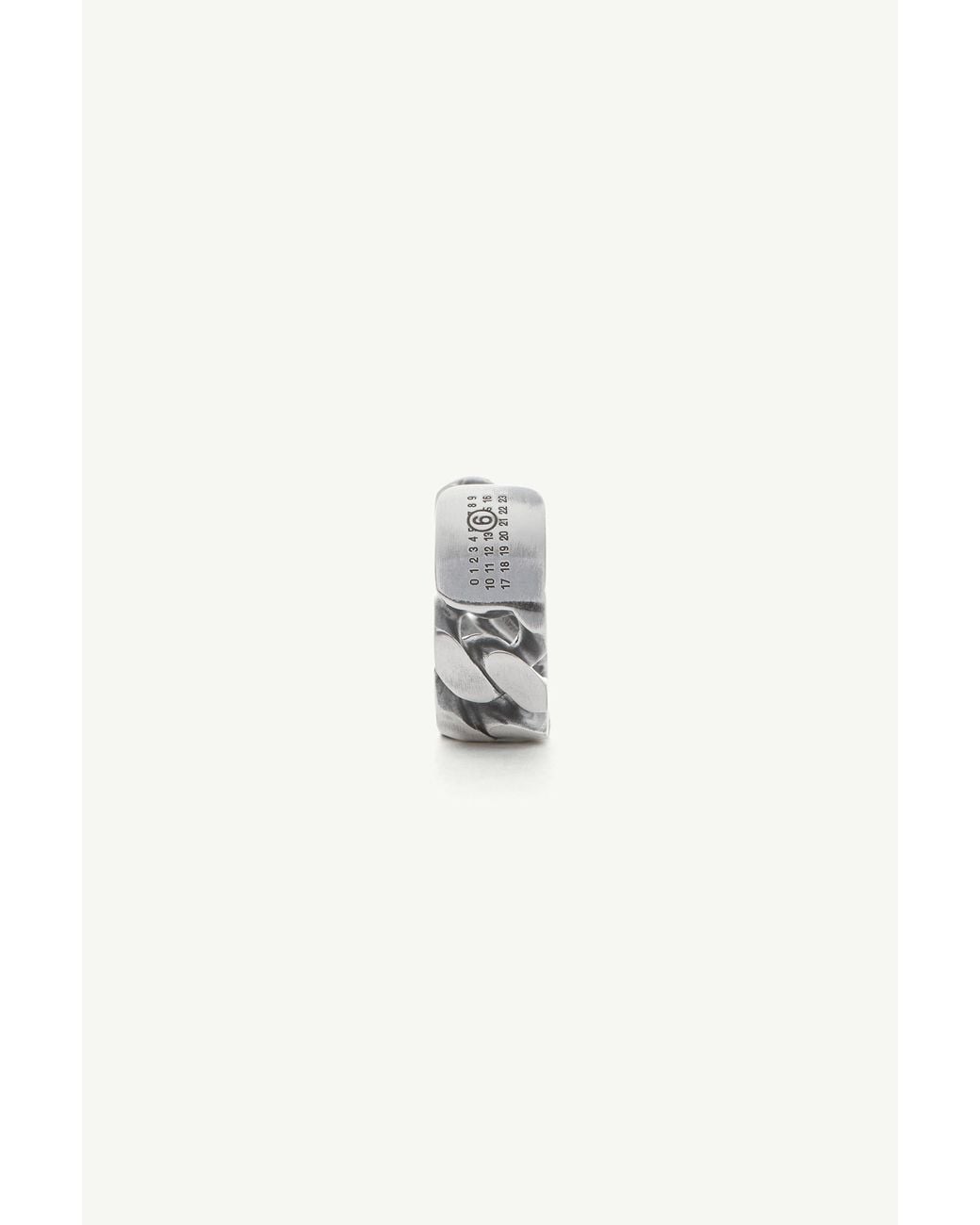 MM6 by Maison Margiela White Chain Earcuff for men