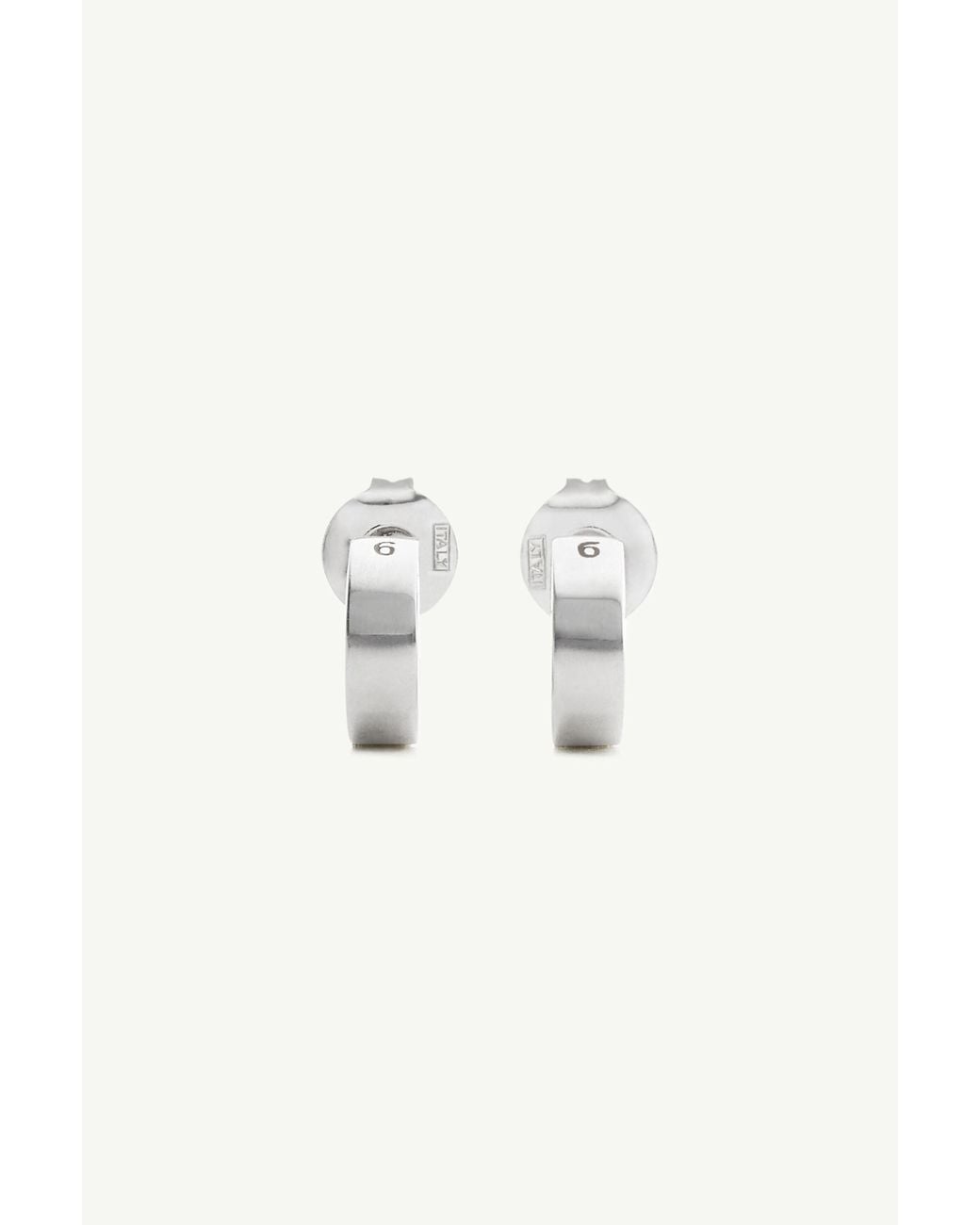 MM6 by Maison Margiela Natural Numeric Minimal Signature Hoop Earrings