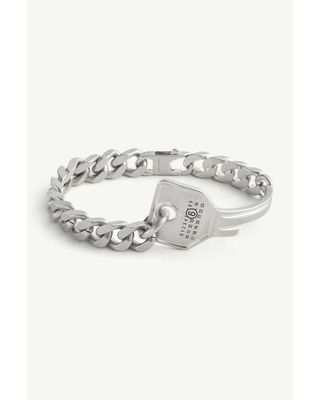 MM6 by Maison Margiela Metallic Key Chain Bracelet for men