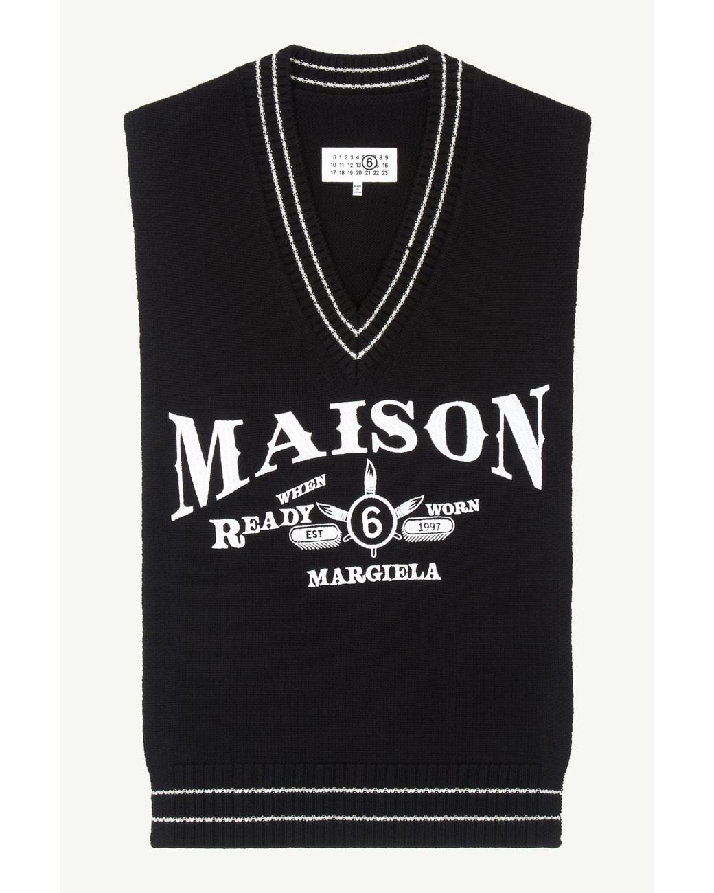 MM6 by Maison Margiela Black Wool Sweater Vest