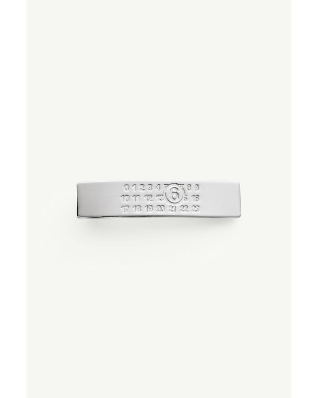 MM6 by Maison Margiela White Numeric Hair Clip