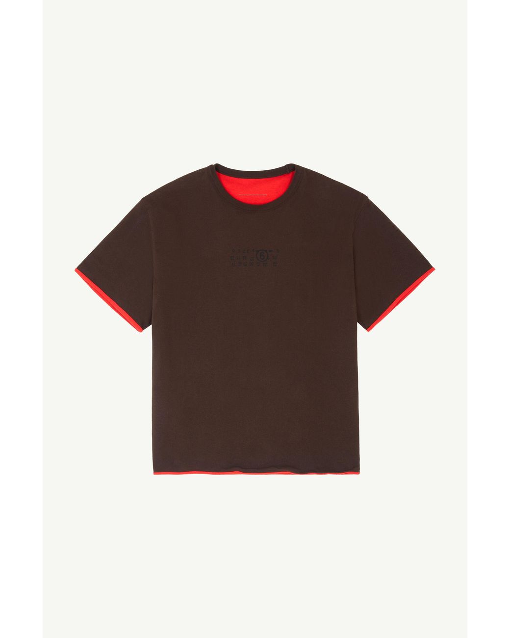 MM6 by Maison Margiela Red Reversible Cotton T-Shirt for men