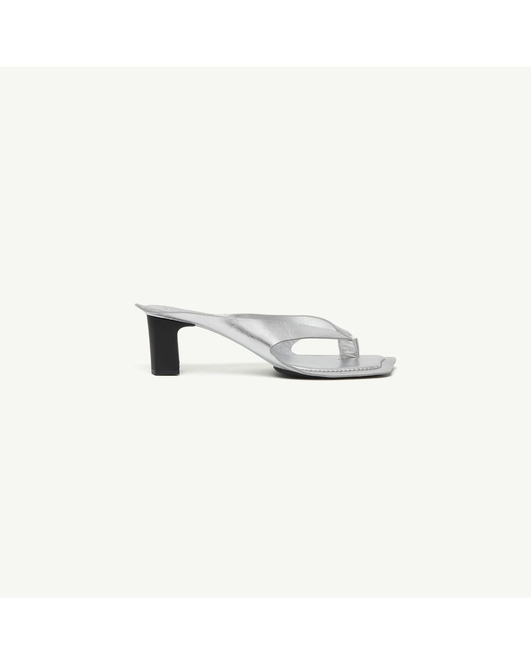 MM6 by Maison Margiela Metallic Anatomic Leather Flip Flop Mules