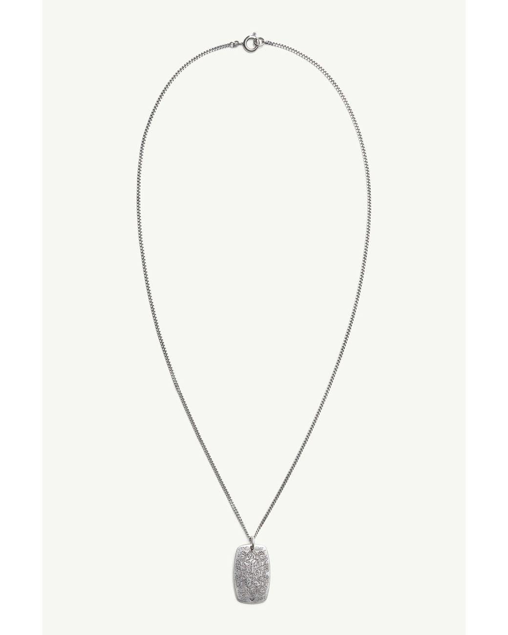 MM6 by Maison Margiela Multicolor Engraved Floral Pendant Necklace for men