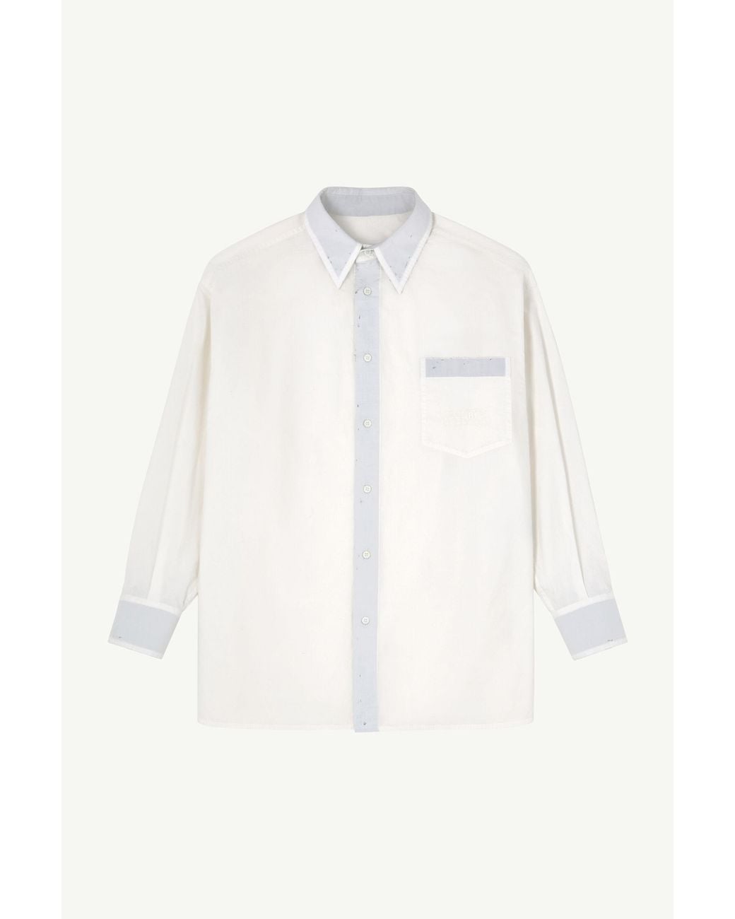 MM6 by Maison Margiela White Cotton Poplin Shirt for men
