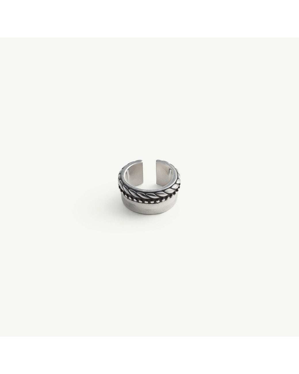 MM6 by Maison Margiela White Buckle Motif Earcuff for men