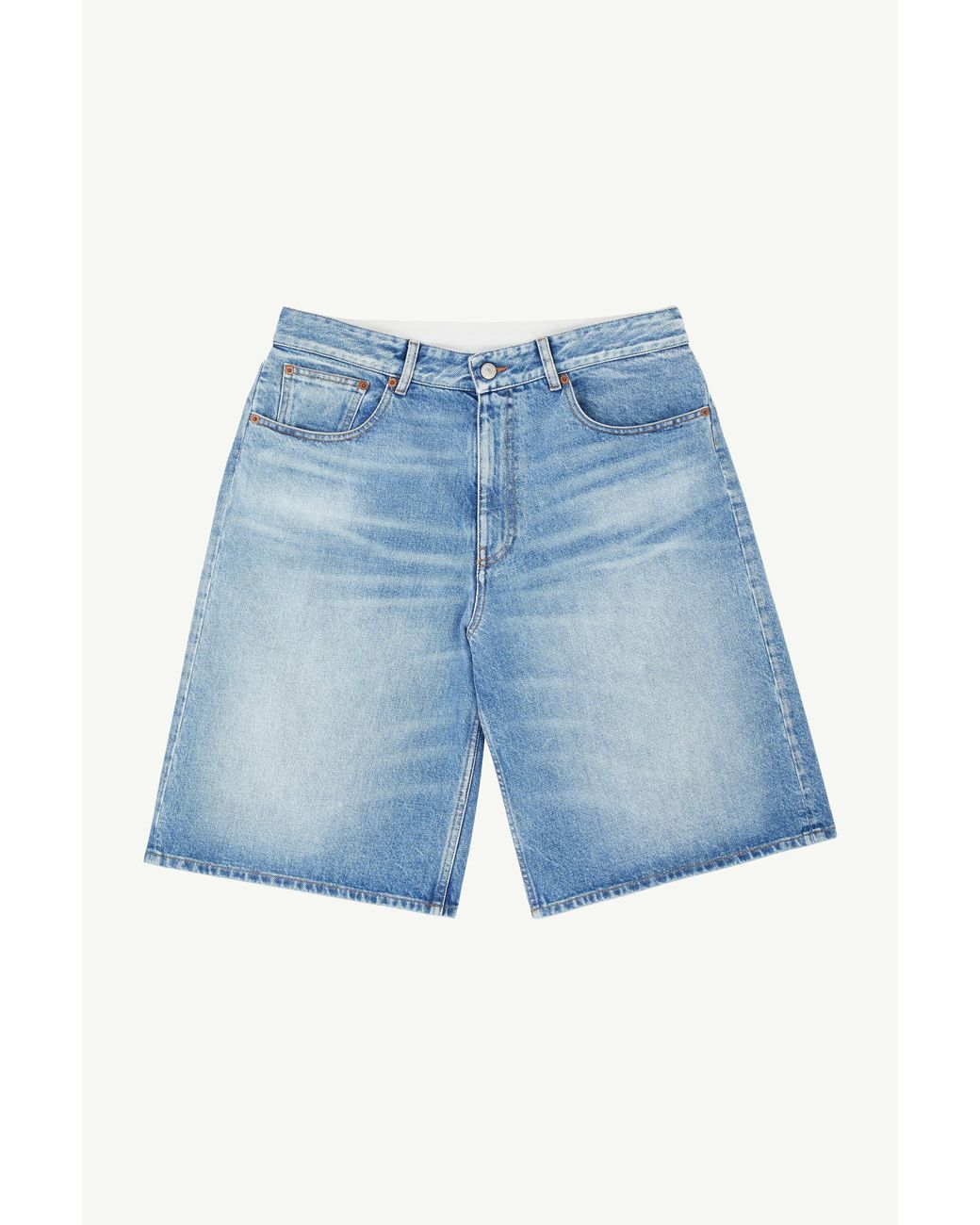 MM6 by Maison Margiela Blue Denim Bermuda Shorts