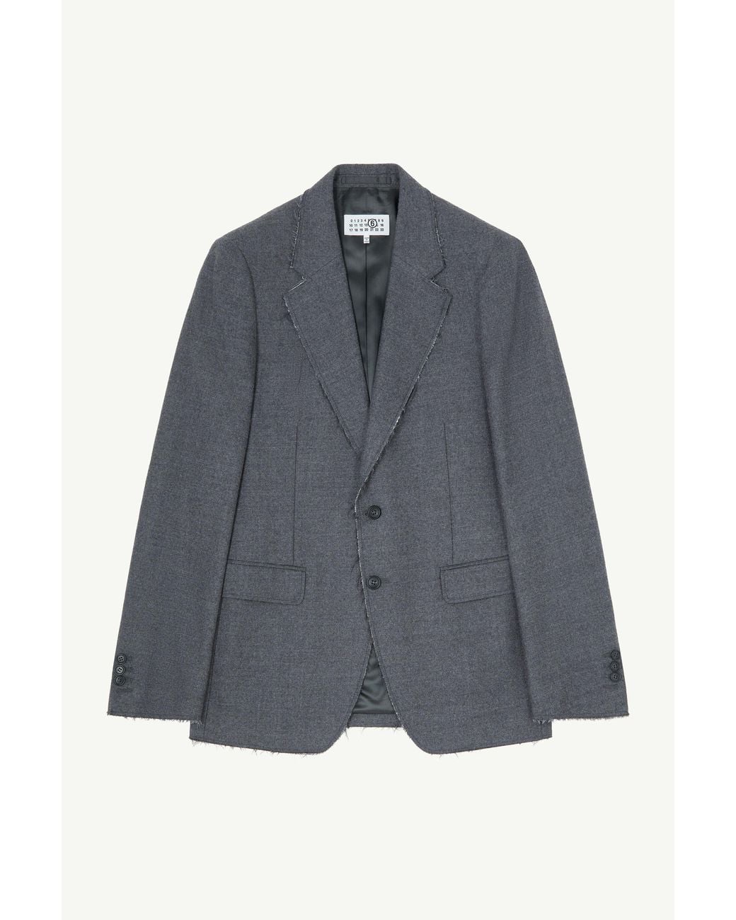 MM6 by Maison Margiela Blue Tailored Wool Suit Jacket for men