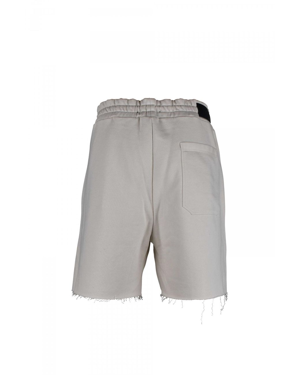 Amiri Gray Frayed Hem Off- Cotton Shorts for men