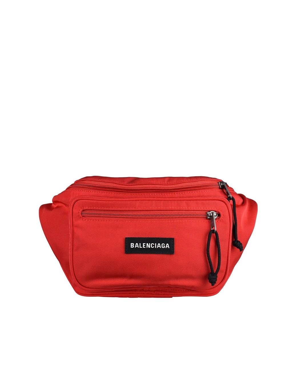 Balenciaga Explorer Belt Bag in Red | Lyst