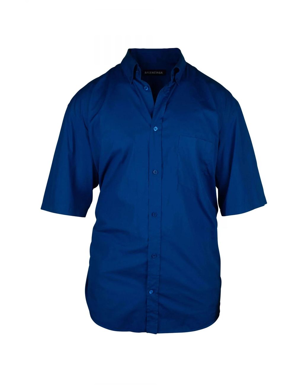 Balenciaga Electric Blue Cotton Shirt for men
