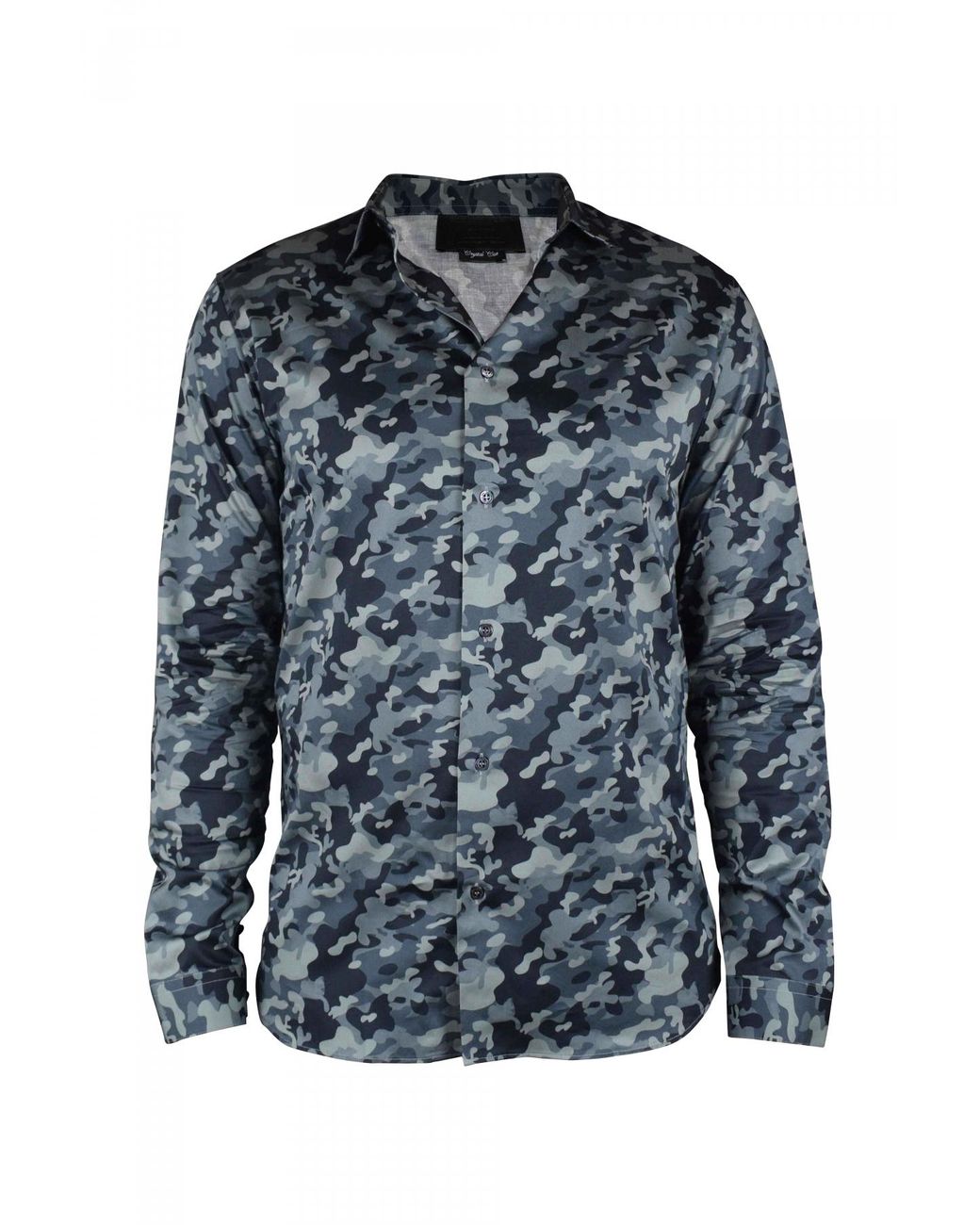 Philipp Plein Blue Ls Camouflage Shirt for men