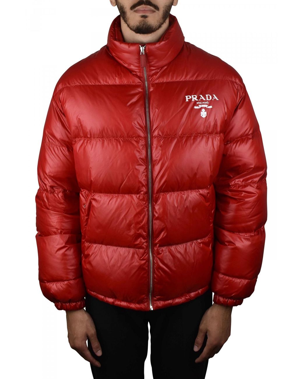 Prada Quilted Re Nylon Puffer Jacket in Red for Men Lyst UK