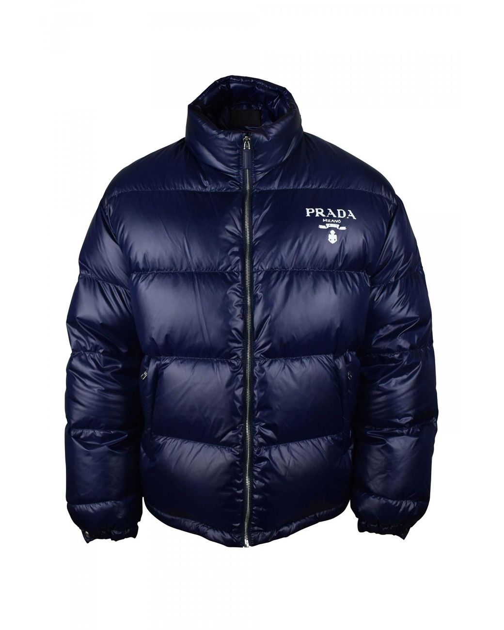 ブルゾン PRADA Navy blue Re-Nylon padded jacket Prada Re-Nylon Blouson Jacket | Saks Fifth Avenue