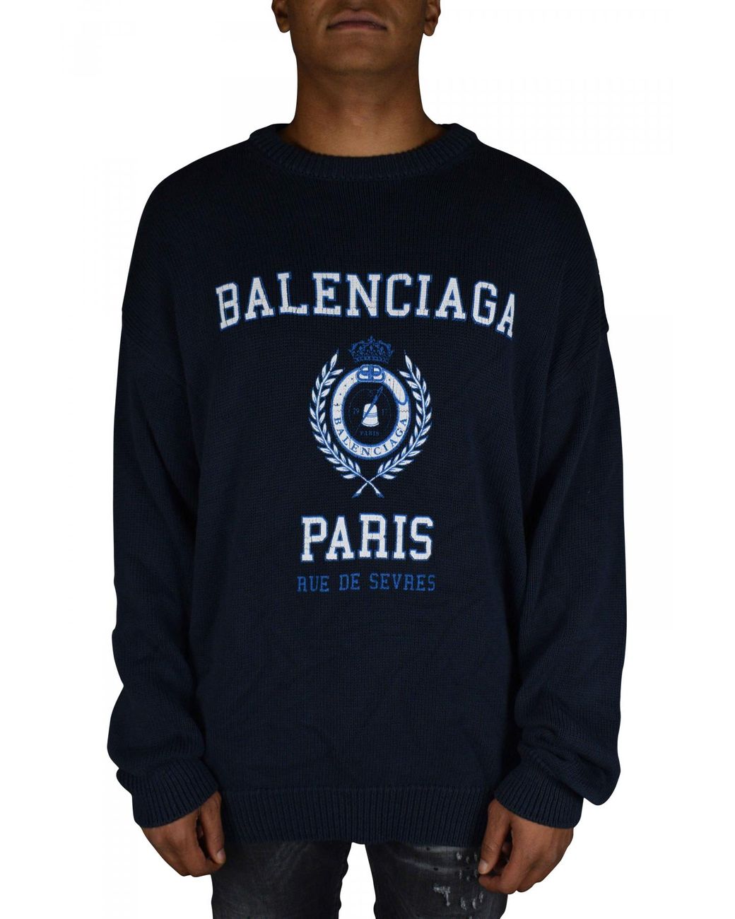 Balenciaga Sweater in Blue for Men | Lyst