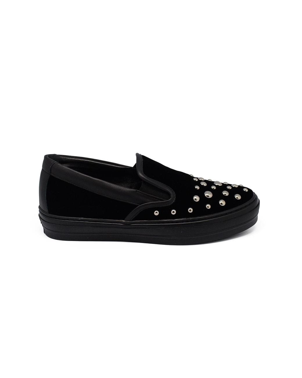 Ferragamo Black Salvatore Velvet Slip-On
