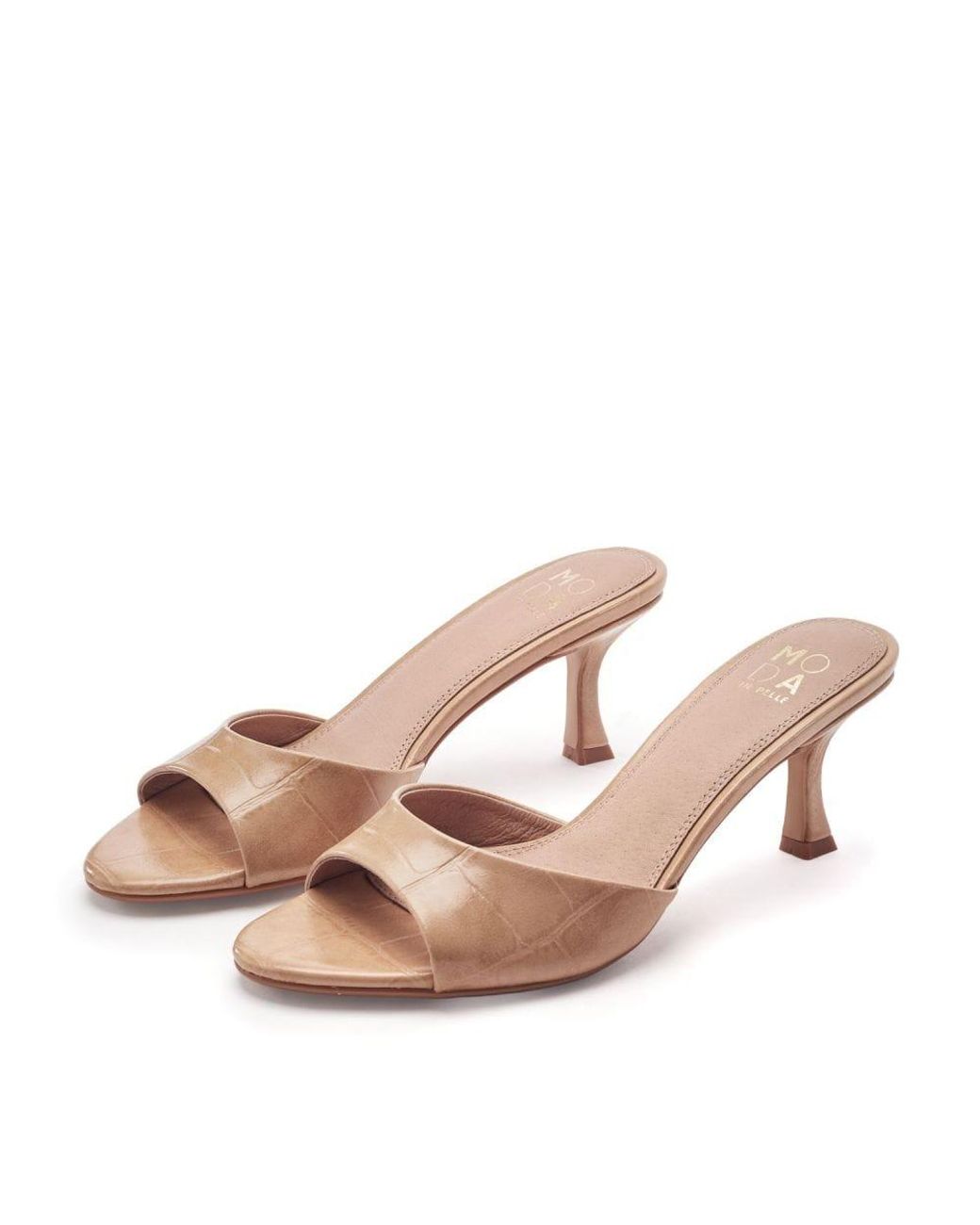 Moda In Pelle Pink Minka Camel Mocc Croc