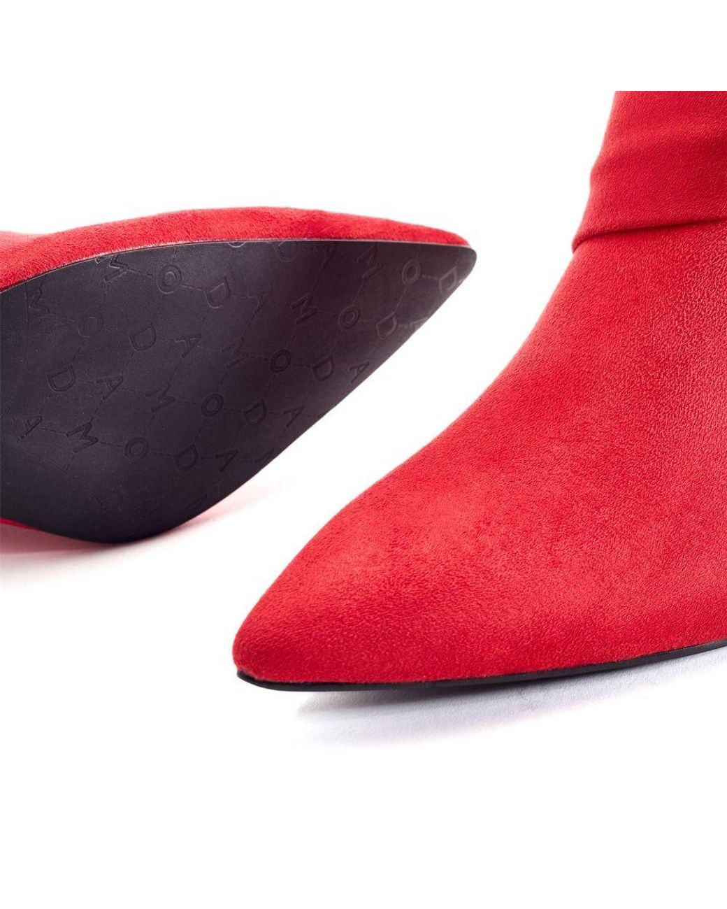 Moda In Pelle Red Quinia Alcantara