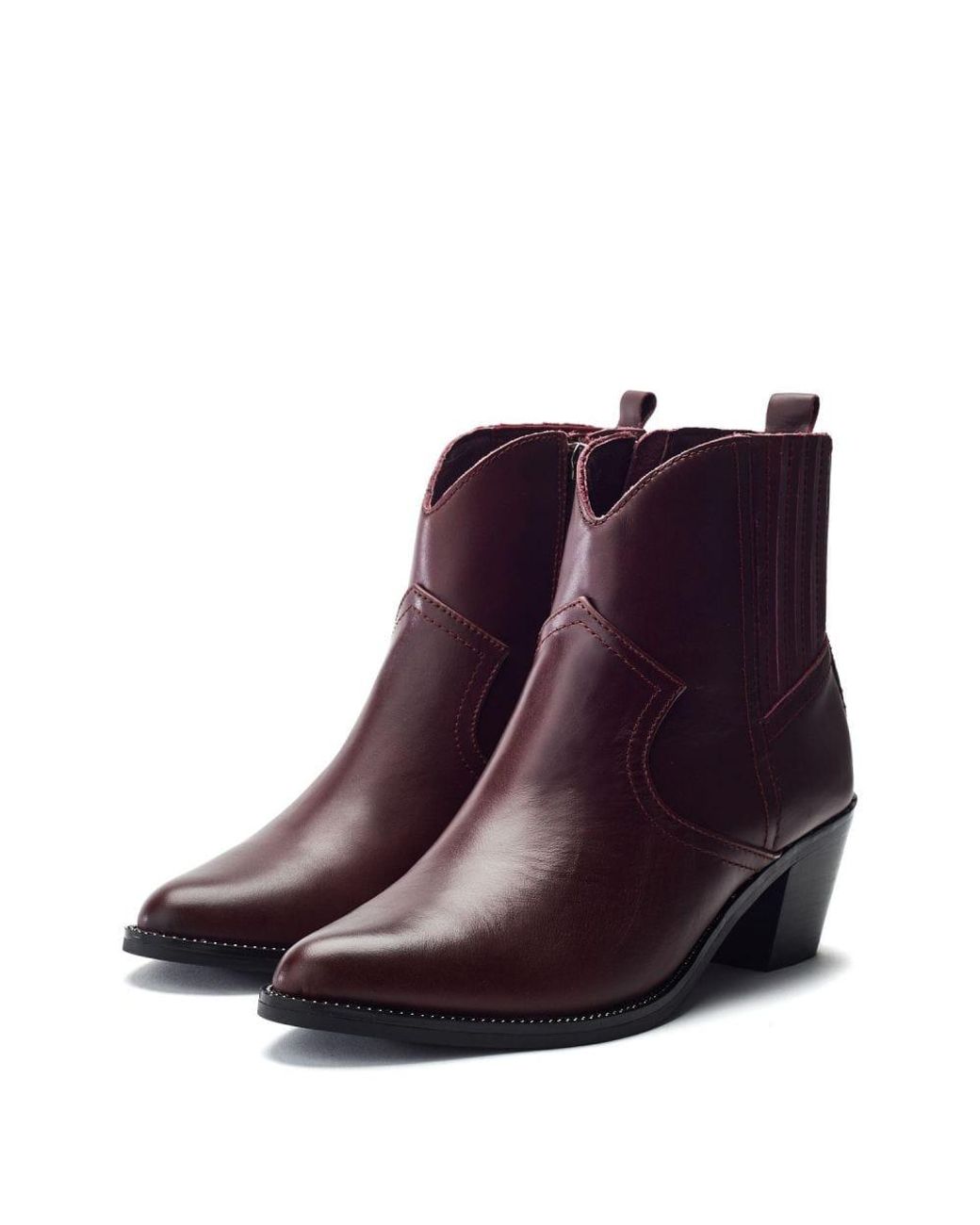 Moda In Pelle Purple Anniee Burgundy Leather