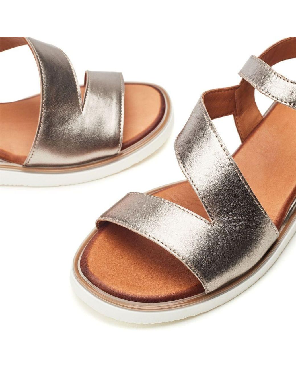 Moda In Pelle Brown Kapur Pewter Leather