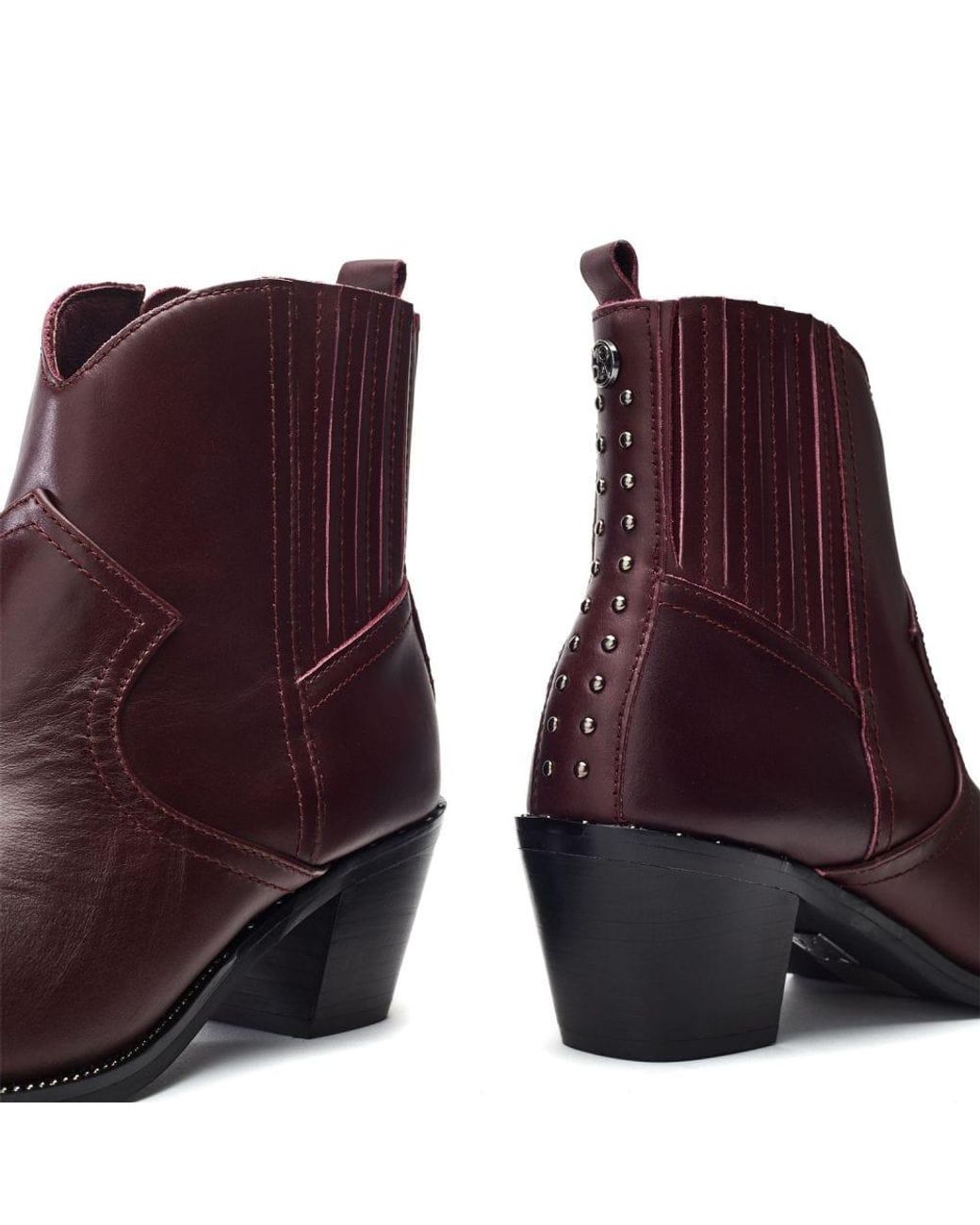 Moda In Pelle Purple Anniee Burgundy Leather