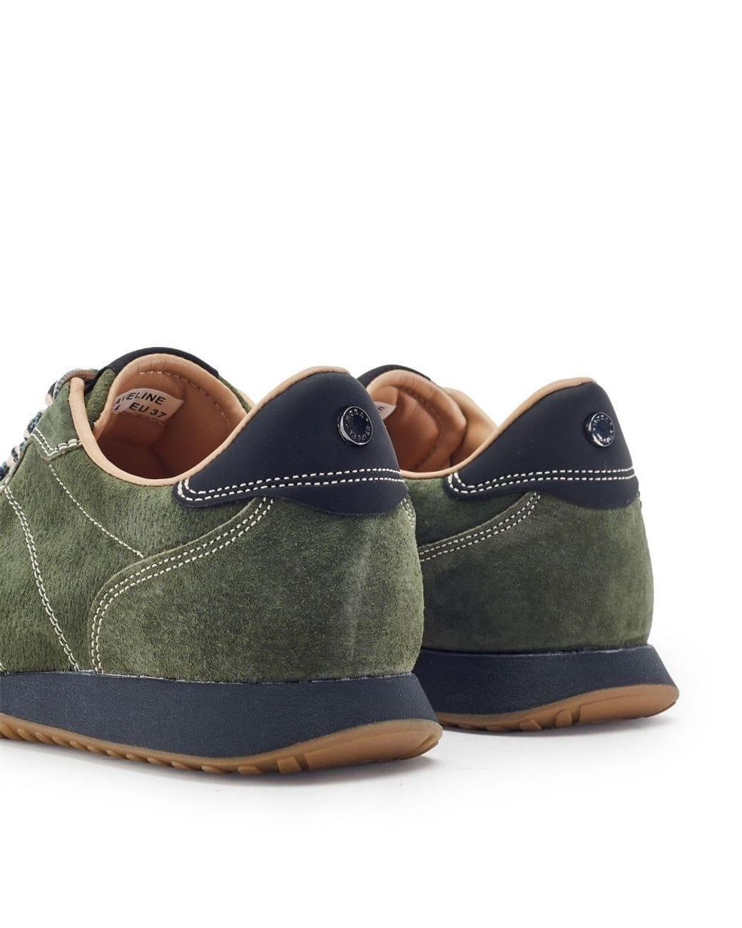 Moda In Pelle Green Aveline Khaki Suede