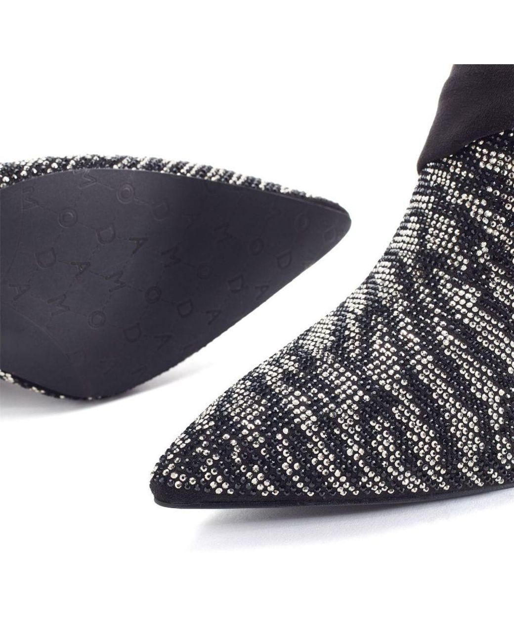 Moda In Pelle Blue Quinia Zebra Alcantara