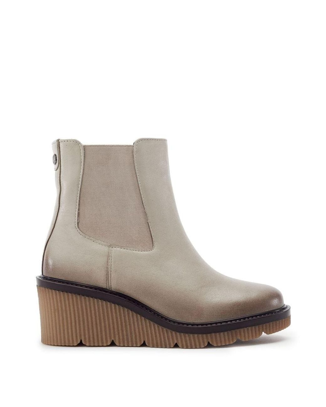 Moda In Pelle Gray Parth Cream Leather