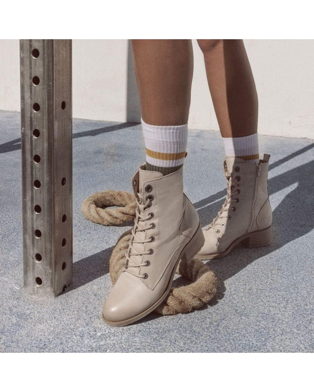 Moda In Pelle Gray Bezzie Cream Leather
