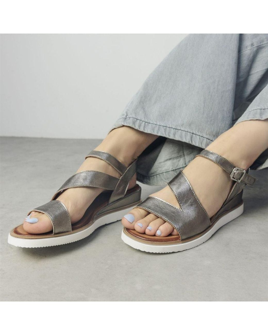 Moda In Pelle Brown Kapur Pewter Leather