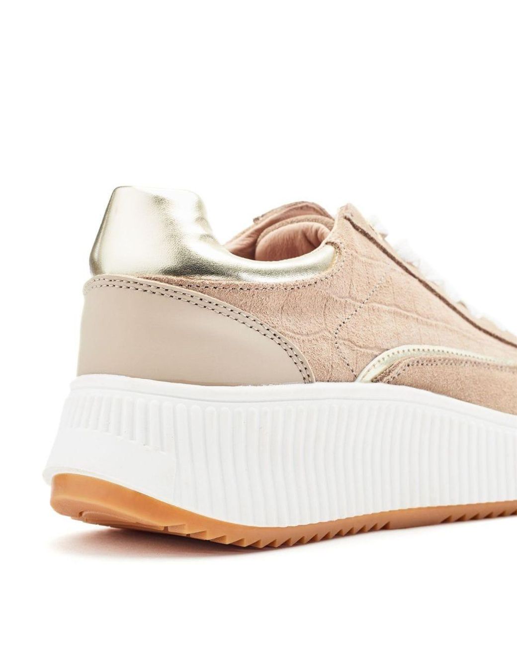 Moda In Pelle Pink Baretti Taupe Suede