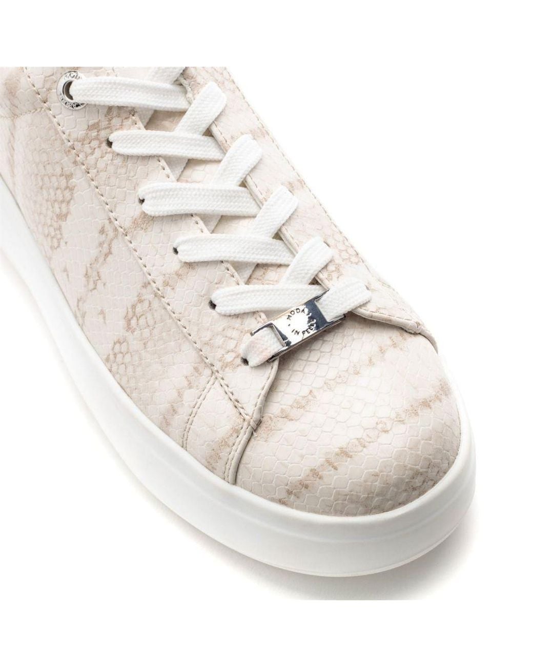 Moda In Pelle Gray Beelia Off Snake Print