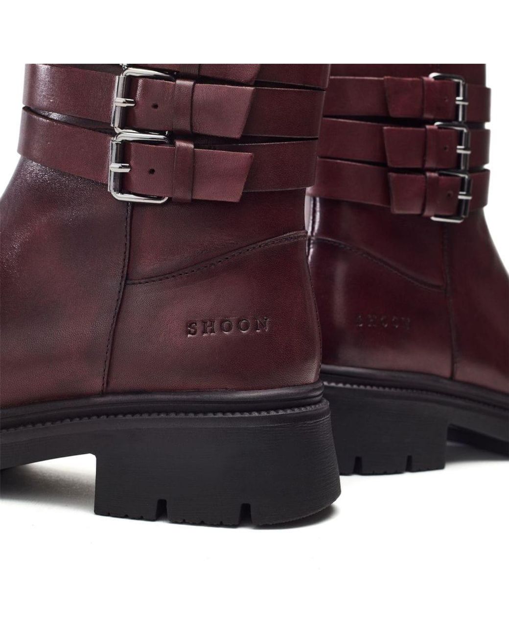 Shoon Purple Sh Giddy Burgundy Leather