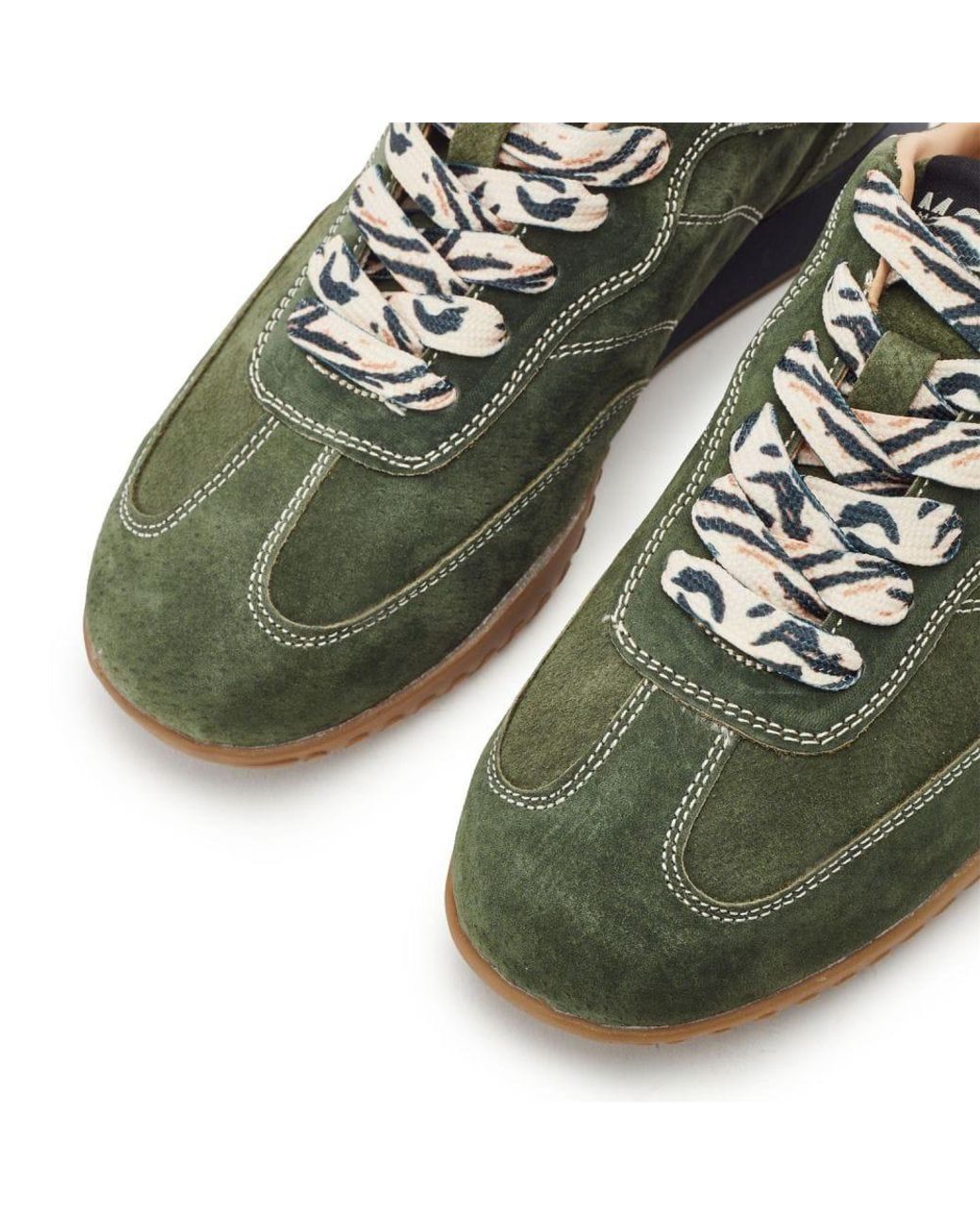 Moda In Pelle Green Aveline Khaki Suede